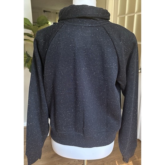 Under Armour Women's Rival Fleece Wrap Neck Pullover Loose Black Sweater  SZ SM - Picture 5 of 8